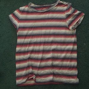 American Eagle striped shirt sleeve top